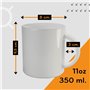 PixColor - 36 Tasses à sublimation en céramique blanche avec poignée | Capacité de 350 ml (11 oz) | Catégorie AAA | Résiste au m
