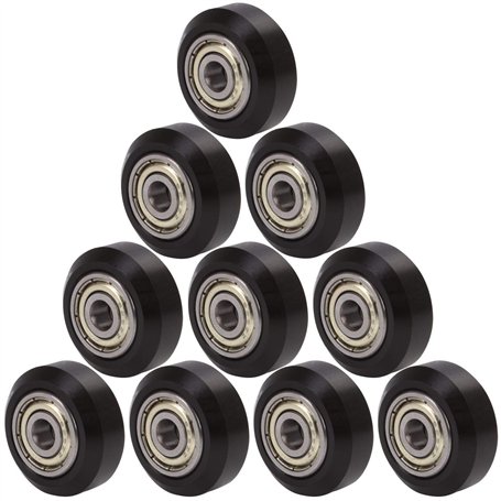 RUNCCI-YUN [10 pcs] 3D Imprimante Modèles Poulie V-slot POM Poulie En Plastique Modèles Roulements à Billes V Roulement Poulie P