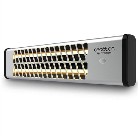 Cecotec Ready Warm 7000 Quartz Bath. Radiateur halogène fixage mural 1200W. 2 niveaux