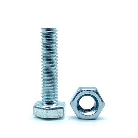 DOJA Barcelona | Boulon et Ecrou M6 | 40 Vis Tête Hexagonale avec 40 Ecrou Hexagonal | M6 x 60mm | en Acier Galvanisé | Boulons