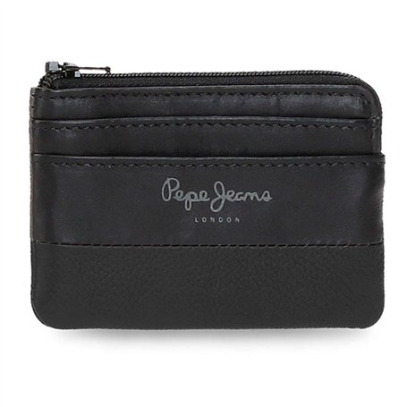 Pepe Jeans Double Porte-Monnaie Noir 11 x 7 x 1