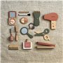WILDNINS Kit de coiffure pour enfants en bois, ensemble de maquillage, cheveux et ongles, jouet créatif