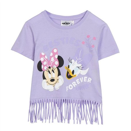 MINNIE MOUSE T-Shirt à Manches Courtes pour Enfant Violet - Marque EAN : 8445484499957 - Taille 5 Ans