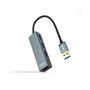 Nanocable Hub USB 3.0 4 x USB 3.0 10 cm Gris