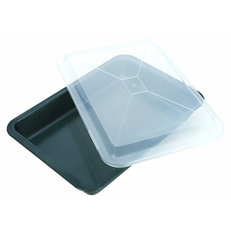 Tescoma Delicia Plaque à pâtisserie profonde avec couvercle en plastique 33 x 23 cm