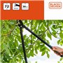 BLACK+DECKER Coupe Branche - Cisaille de Jardin - Capacité de Coupe de 38 mm - Sécateur de 72 cm - Avec Revêtement Antiadhésif s