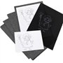 Papier de Copie Carbone,100 Feuilles Papier Carbone Noir,A4 Graphite Transfert Papier avec 5 Pièces Stylets de Gaufrage pour Toi