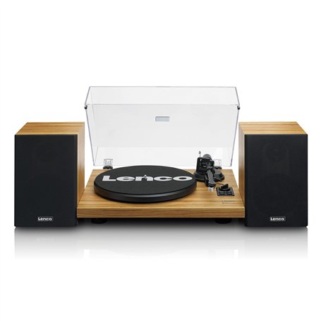 Lenco LS500WD Platine Vinyle stéréo avec Enceintes - Bluetooth - Entraînement par Courroie - Plateau métallique de 280 mm - Préa