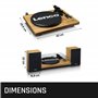 Lenco LS500WD Platine Vinyle stéréo avec Enceintes - Bluetooth - Entraînement par Courroie - Plateau métallique de 280 mm - Préa