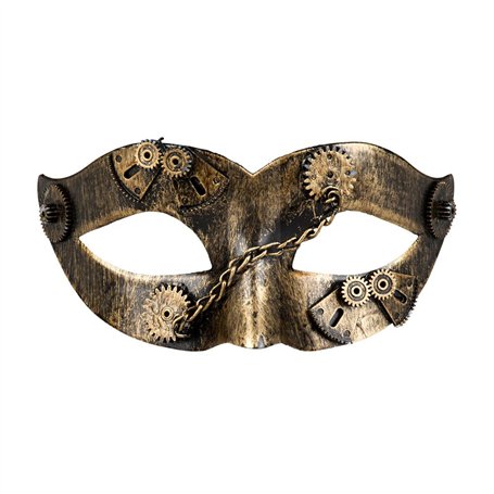 Boland BOL54521 Masque Steampunk Gold Gears pour Femme