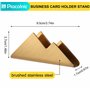 2 Pièces Porte-Cartes de Visite en Acier Inoxydable Présentoir Carte de Visite en Métallique Support de Carte de Visite Support