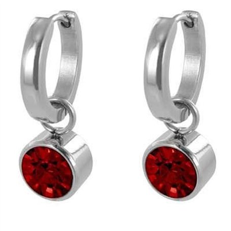 Boucles d´oreilles Femme CO88 Collection 8CE-60006 Rouge Argenté