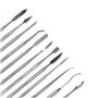MMOBIEL Lot de 12 outils de sculpture de cire en acier inoxydable à double extrémité en polymère pour cicatrices SFX Outils de m