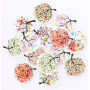 Lot de 20 boutons en bois - Motif arbre - Mélange de 30 mm - À coudre - 2 trous de 1 mm - Pour coudre des manteaux - Bricolage -