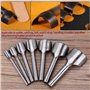 Deror 7 pièces Demi-Rond Bricolage en Cuir Artisanat Outils en Forme d'arc Ceinture Fin Coupe Bracelet en Cuir Demi-Cercle poinç
