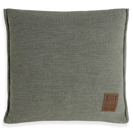 Knit Factory - Uni Coussin - Urban Green - 50x50 cm