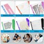 Elalove 12 Pochettes Transparentes A4 Classeur Plastique Résistant, 6 Couleurs Extension 2 cm, 11 Trous pour Anneaux, Résistant