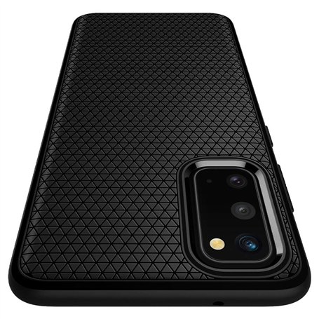 Spigen Liquid Air Coque Compatible avec Samsung Galaxy S20 - Noir Mat