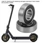 Keenso Roulements à Billes de Scooter en Acier Inoxydable 2 Pièces Roulements de Roue Auxiliaires Arrière de Scooter électrique 
