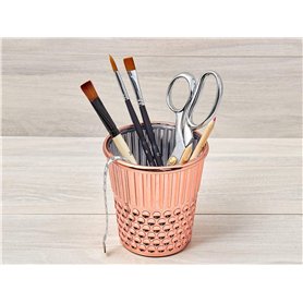 Hemline Organisateur dé à coudre - Or rose - Porte-stylos et crayons