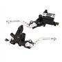 Levier de frein de moto 1 paire 7/8 "22mm embrayage de frein de moto en aluminium universel(Argent), Système de freinage