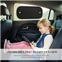 2 pièce Cache vitre Voiture+4 pièce Ventouse,Pare Soleil Voiture bébé,Protege Soleil Voiture Bebe,Rideau de Voiture(2 pièce 51x3