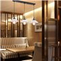 iDEGU 3 Lampes Suspension Luminaire Industrielle Lustre Plafonniers Design Edison Métal Lustre Suspension avec Support en Barre,