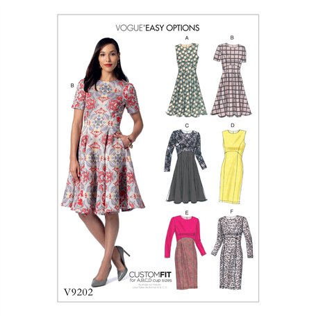 Vogue Patterns 9202 E5 Robes pour Femme