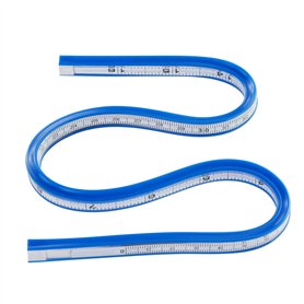 Pacific Arc Règle flexible courbée graduée de 40,6 cm avec bord d'encre, pour dessin, fabrication de motifs, ingénierie, fabrica Pacific Arc Règle flexible courbée graduée de 40