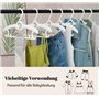 HOUISM Lot de 24 Cintres Enfant Extensibles Porte-Manteau avec Crochets Empilables et Crochet Coupe-vent, Antidérapants - Cintre