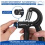 peinat 2 Pièces Muscleurs de Main Pince à Main Hand Grip avec Plage de Résistance Réglable 5-60 Kg pour La Récupération des Pati
