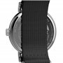 Timex Weekender unisexe 40 mm, Noir/argenté/noir, Moderne