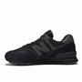 New Balance Homme NB 574 Sneakers, Noir (Triple Black Eve), 43 EU