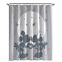 Rideau de Douche Disney Mickey et Minnie 178 x 182 cm - Décoration de Salle de Bains Grise en Tissu