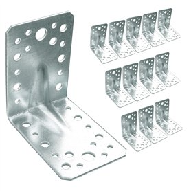 OMIDEAS 12 x Equerre d'assemblage renforcée (90 x 90 x 65 x 2.5) Equerre de Fixation Angle Droit Support en forme de L