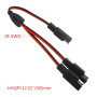 WMYCONGCONG Lot de 5 Séparateur SAE Y 30 cm 18 AWG 1 à 2 connecteurs SAE Déconnexion rapide Câble d'extension de chargement de l
