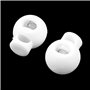 sourcing map 8PCS Arrêt de Cordon Verrous de cordon Plastique Monotrou Design Bascule Bouchon Ajustable Serrure Blanc