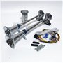 YIYDA Klaxon de camion Air Horn 24V Klaxon pneumatique Klaxon de voiture argent Haut-parleur 165db Horn Chrome Zinc Double tube 