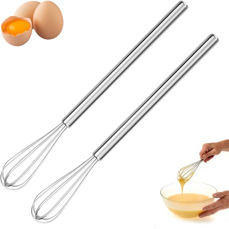 KAIYAYA 2 Pièces Petit Fouet Cuisine Inox