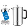ecooe Cafetière de Presse Française de 1500ml / 50 oz en Acier Inoxydable pour la Maison