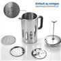 ecooe Cafetière de Presse Française de 1500ml / 50 oz en Acier Inoxydable pour la Maison, le Bureau et Plus