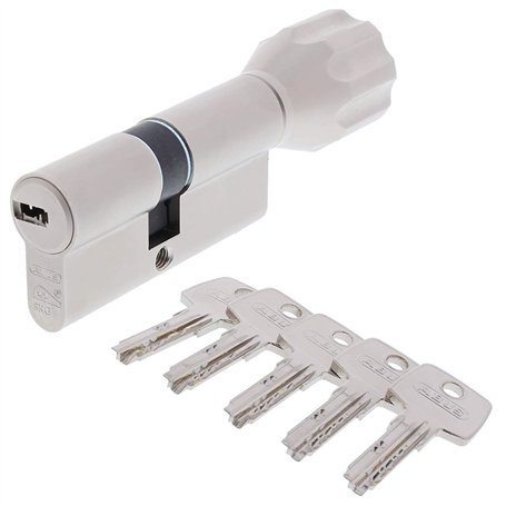 ABUS - EC550 Profil-Cylindre à bouton Longueur Z55/K40mm avec 5 Clés