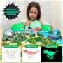 Dinosaure Jouet Kit de Peinture, Dinosaure Jouet Garcon Kit Peinture avec 12 Figurines Dino et 2 Voitures Jouet Dinosaure, Activ
