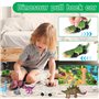 Dinosaure Jouet Kit de Peinture, Dinosaure Jouet Garcon Kit Peinture avec 12 Figurines Dino et 2 Voitures Jouet Dinosaure, Activ