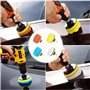 ZZQVIP 80mm Tampon de Polissage de Voiture, 32 PCS Kit Polissage Voiture, Pad Polissage Adaptateur de Perceuse et Tampons de Cir