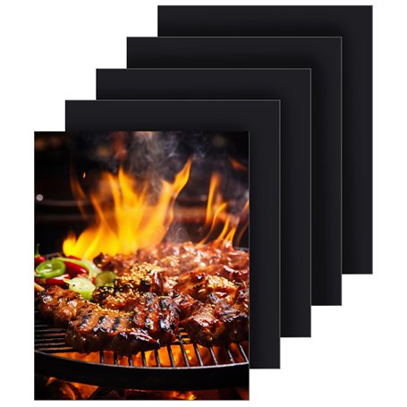 5 Pièces Tapis de Cuisson Barbecue 50x40cm