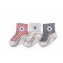 Converse Infant Toddler Socks 3 Pack (Pink(NC0172-AB5)/White/Grey