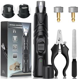 PQETBV Lime Griffe Chien Electrique avec Lumière et 2 Roues, Broyeur D'ongles pour Animaux à Faible Bruit, Coupe-Ongles Electriq PQETBV Lime Griffe Chien Electrique avec Lumière et 2 Roues