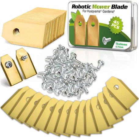 ZZXLOPEZ 45x Lames de Tondeuses Robots Carbone