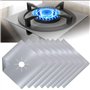 EMAGEREN 8Pcs Plaque de Cuisson à Gaz Protection en Téflon Argent Plaque Cuisson Gaz Protection Gaziniere Gaz Protection Cuisini